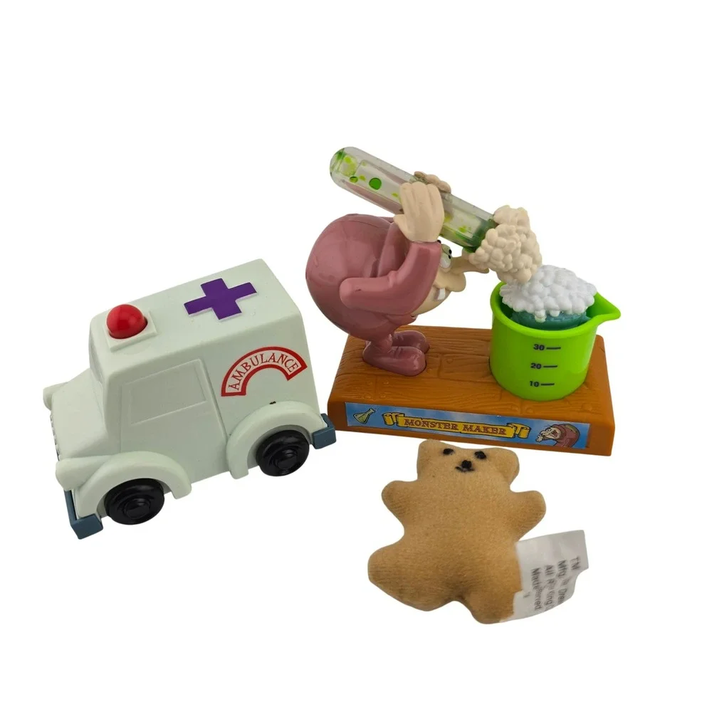 Igor Monster Maker Toy Lot Ambulance Plush Figure GOOD Spooky Laboratory 1998